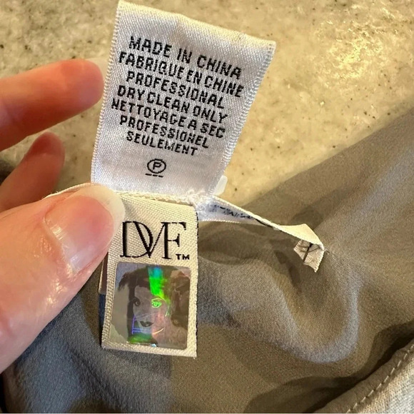 Diane von Furstenberg Alastrina Draped Knot Front Jersey Silk Dress Size 8 - Picture 11 of 14